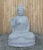 Product image 1 of the product “Seated Buddha made of Riverstone in Abhaya Position - gesture of fearlessness, H. 83cm. ”